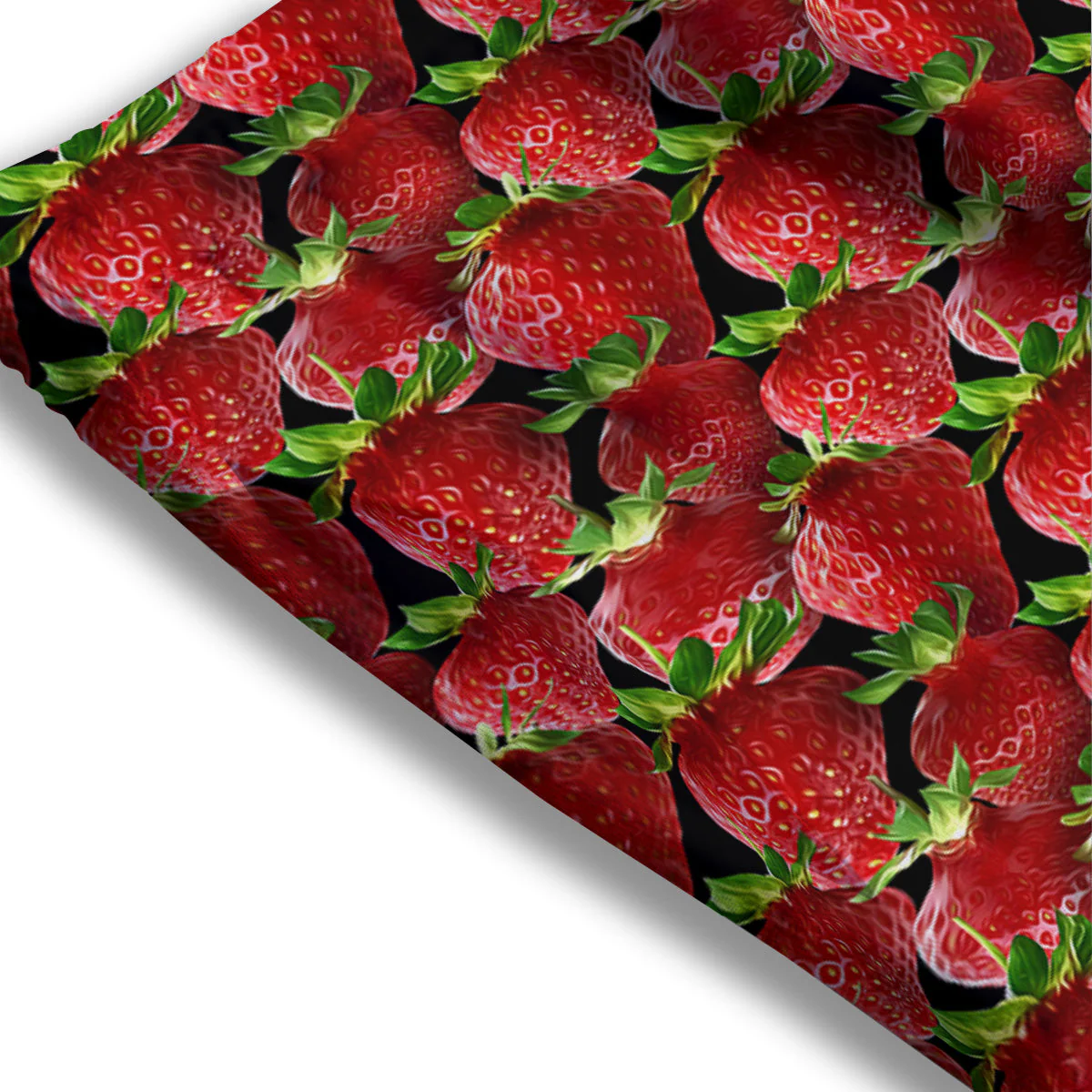Red Strawberries Ripe Print Pattern Mesh Shorts - Image 3