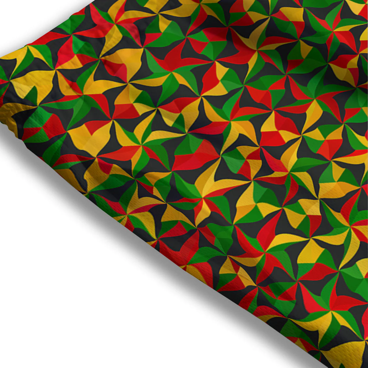 Reggae Abstract Geometric Print Pattern Mesh Shorts - Image 3