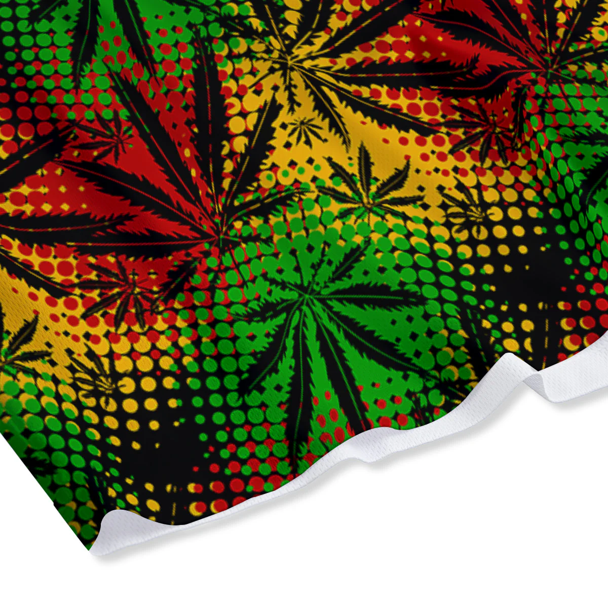 Reggae Abstract Print Pattern Mesh Shorts - Image 4