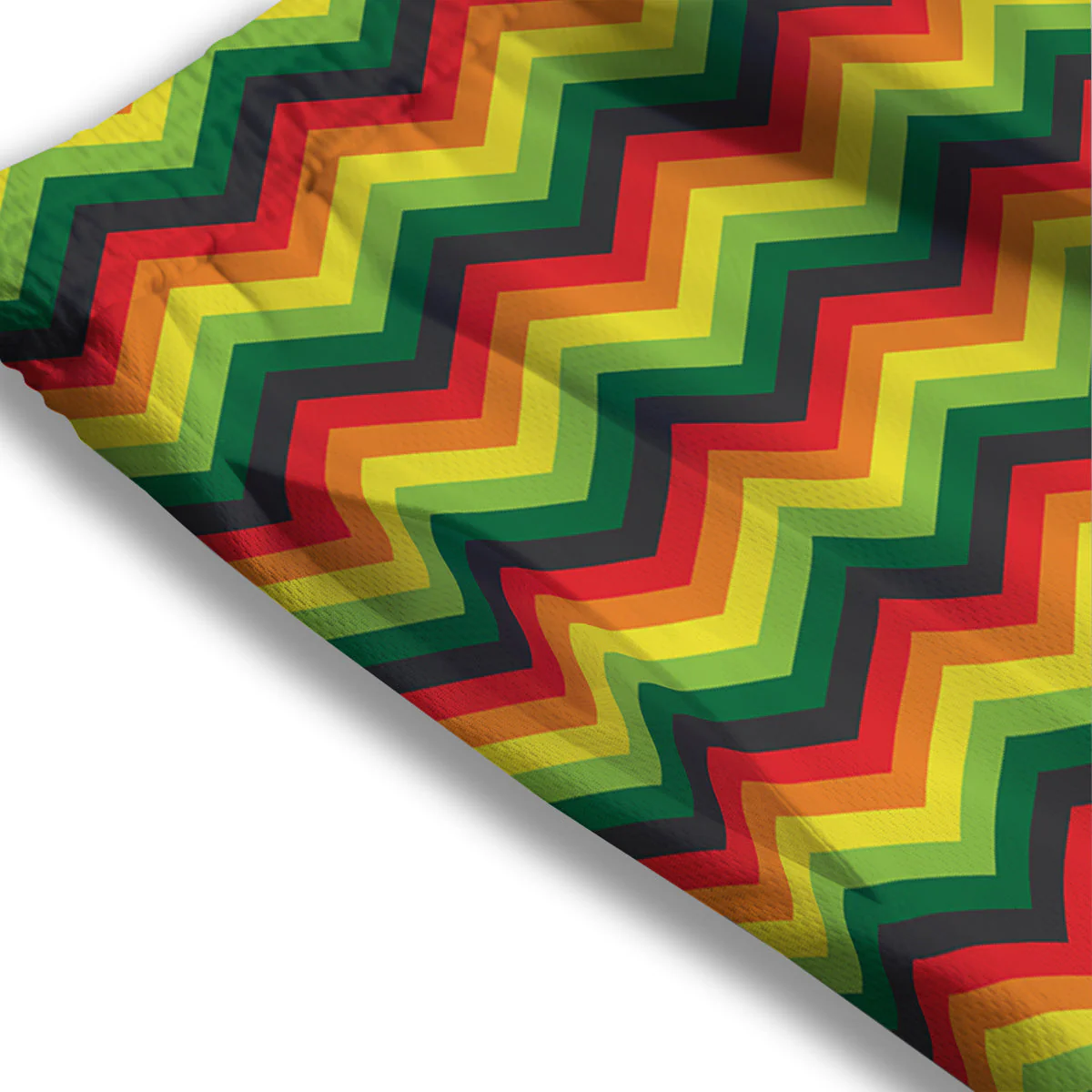 Reggae Zig Zag Print Pattern Mesh Shorts - Image 3