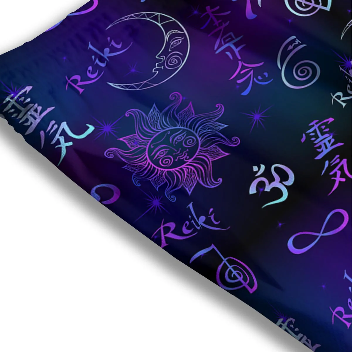 Reiki Energy Print Pattern Mesh Shorts - Image 3