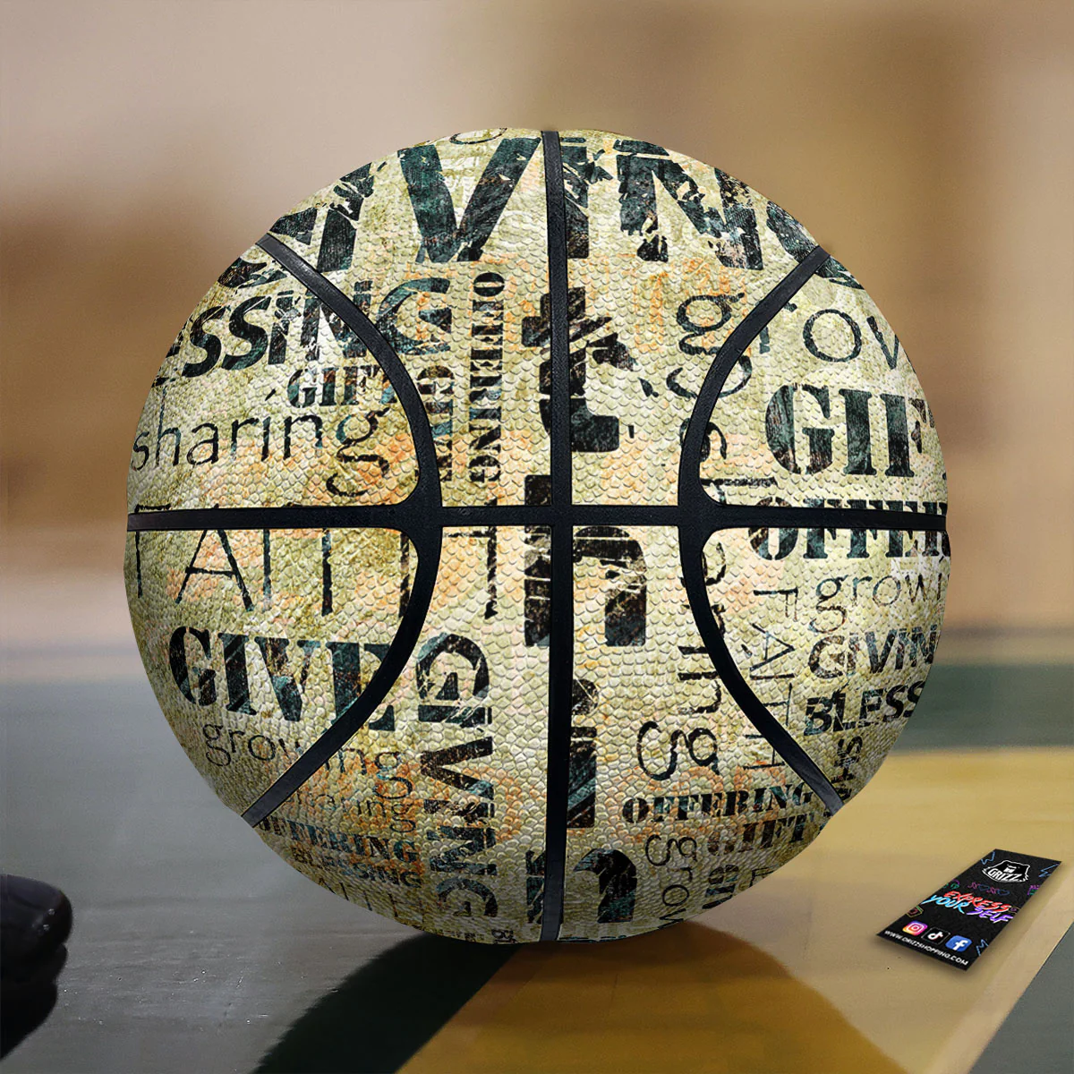 Religious Words Tithing And Giving Print Basketball