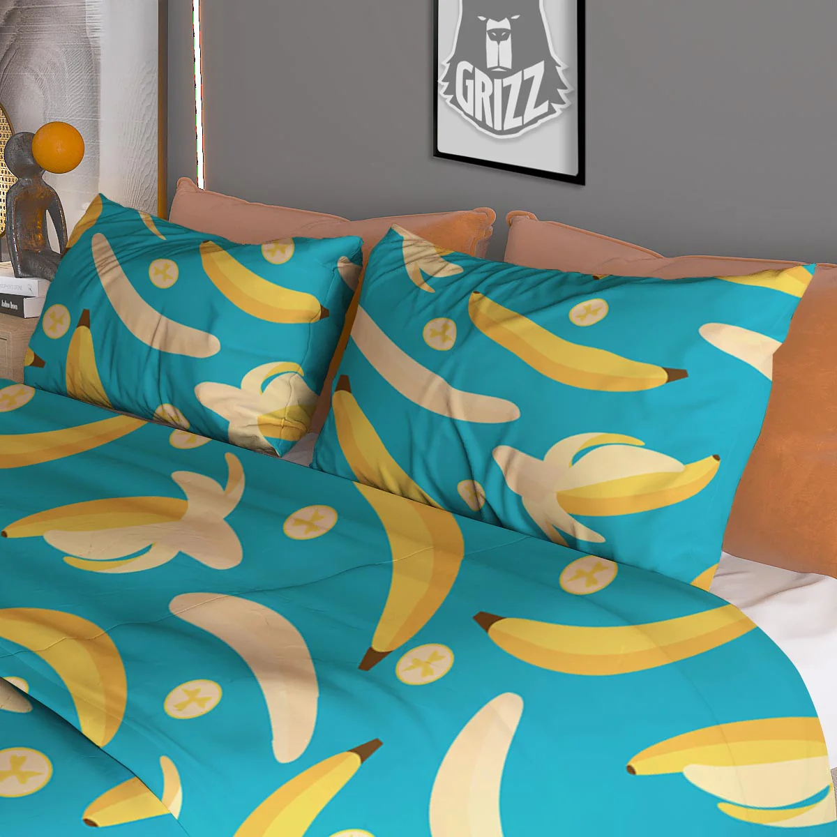 Ripe Banana Print Pattern Duvet Cover Bedding Set - Image 3