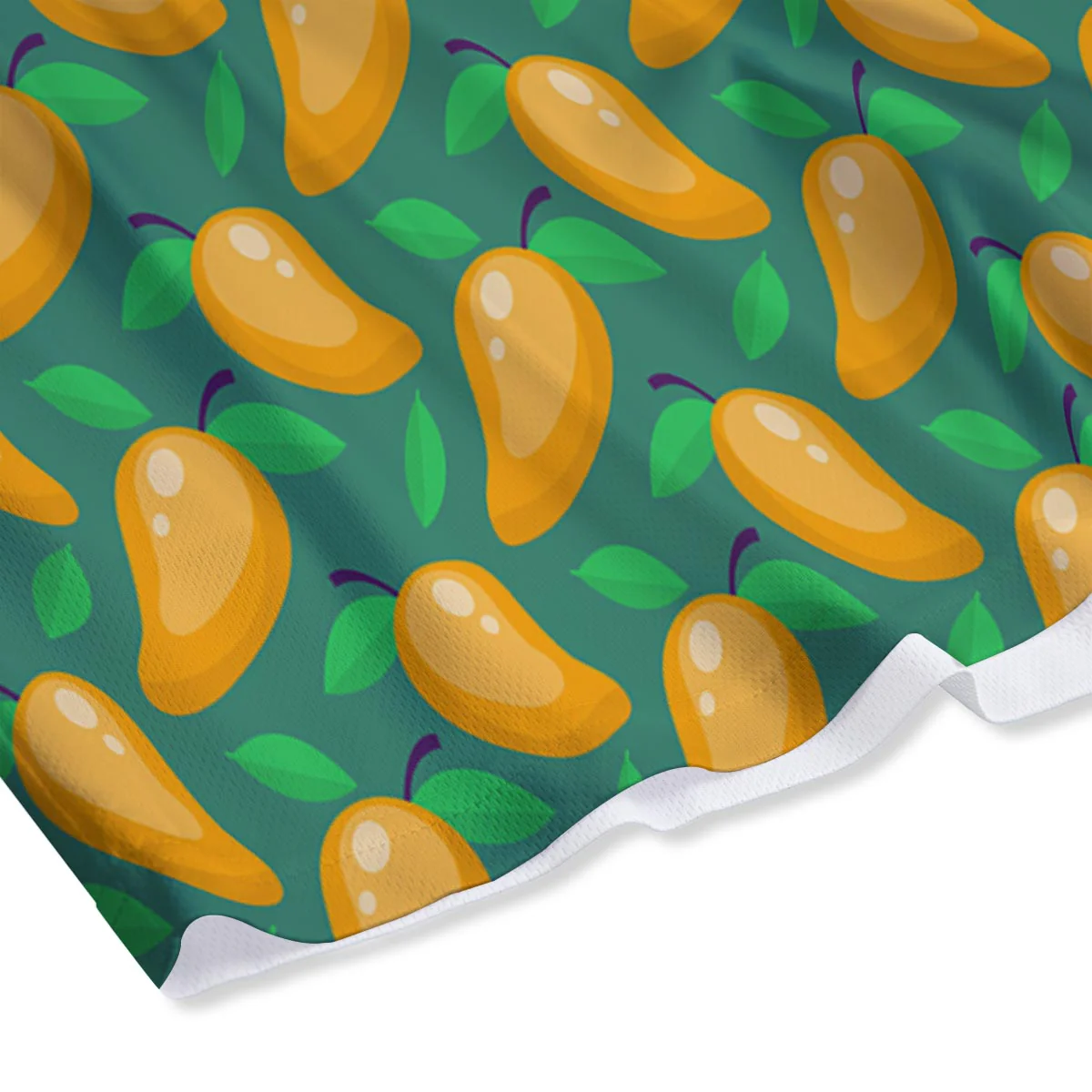 Ripe Mango Fruit Print Pattern Mesh Shorts - Image 4
