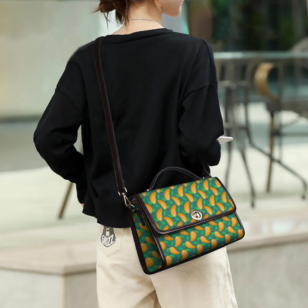 Ripe Mango Fruit Print Pattern Women's Satchel Bag - Image 3