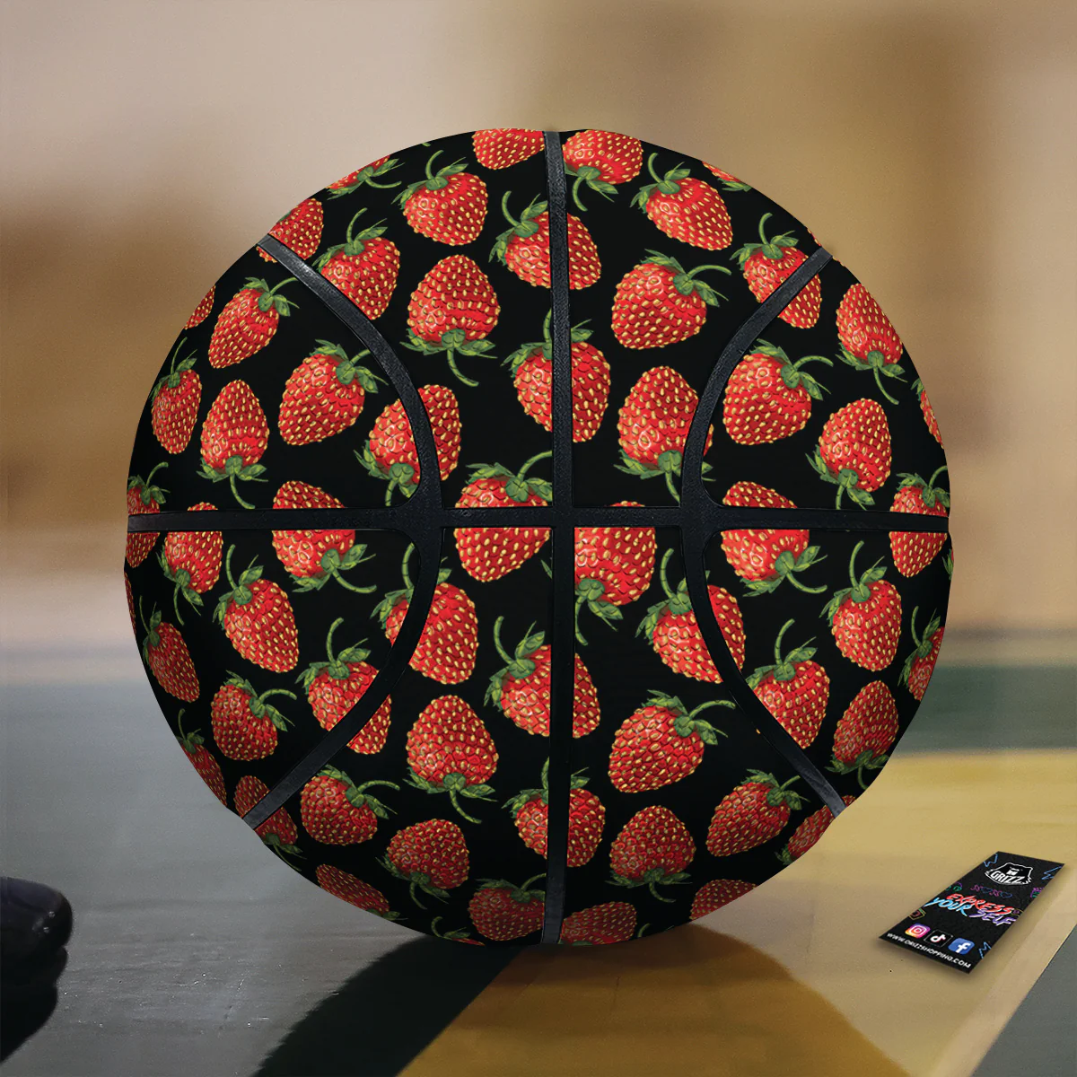 Ripe Strawberries Print Pattern Basketball