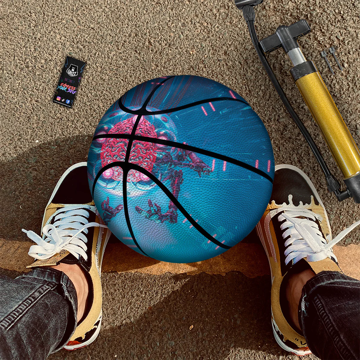 Robot Brain Machine Print Basketball - Image 2