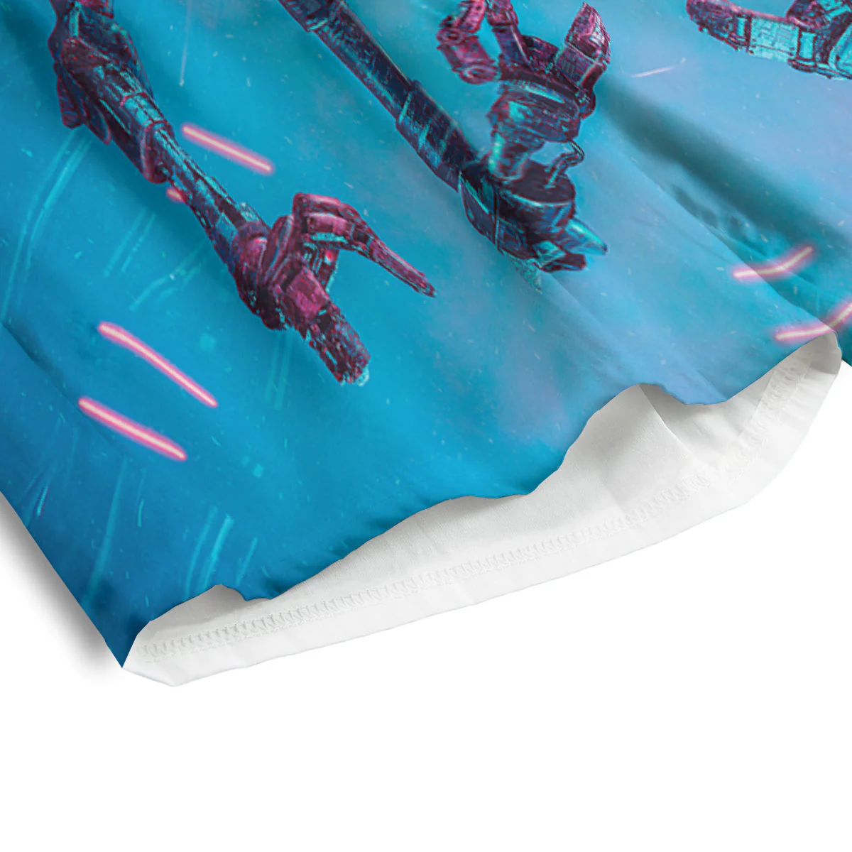 Robot Brain Machine Print Men's Athletic Shorts - Image 4