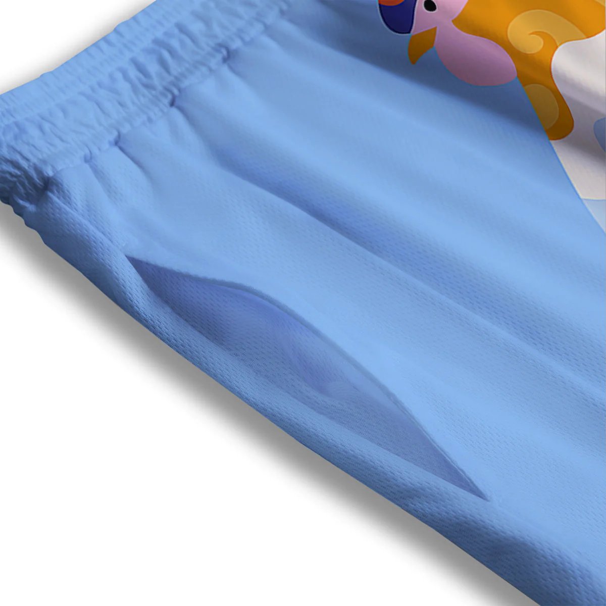 Rooster Colorful Print Mesh Shorts - Image 3