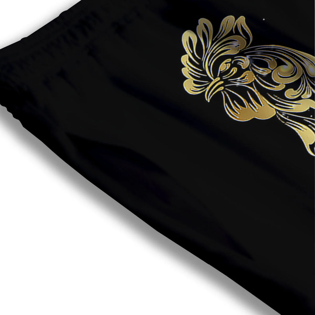 Rooster Golden Print Mesh Shorts - Image 3