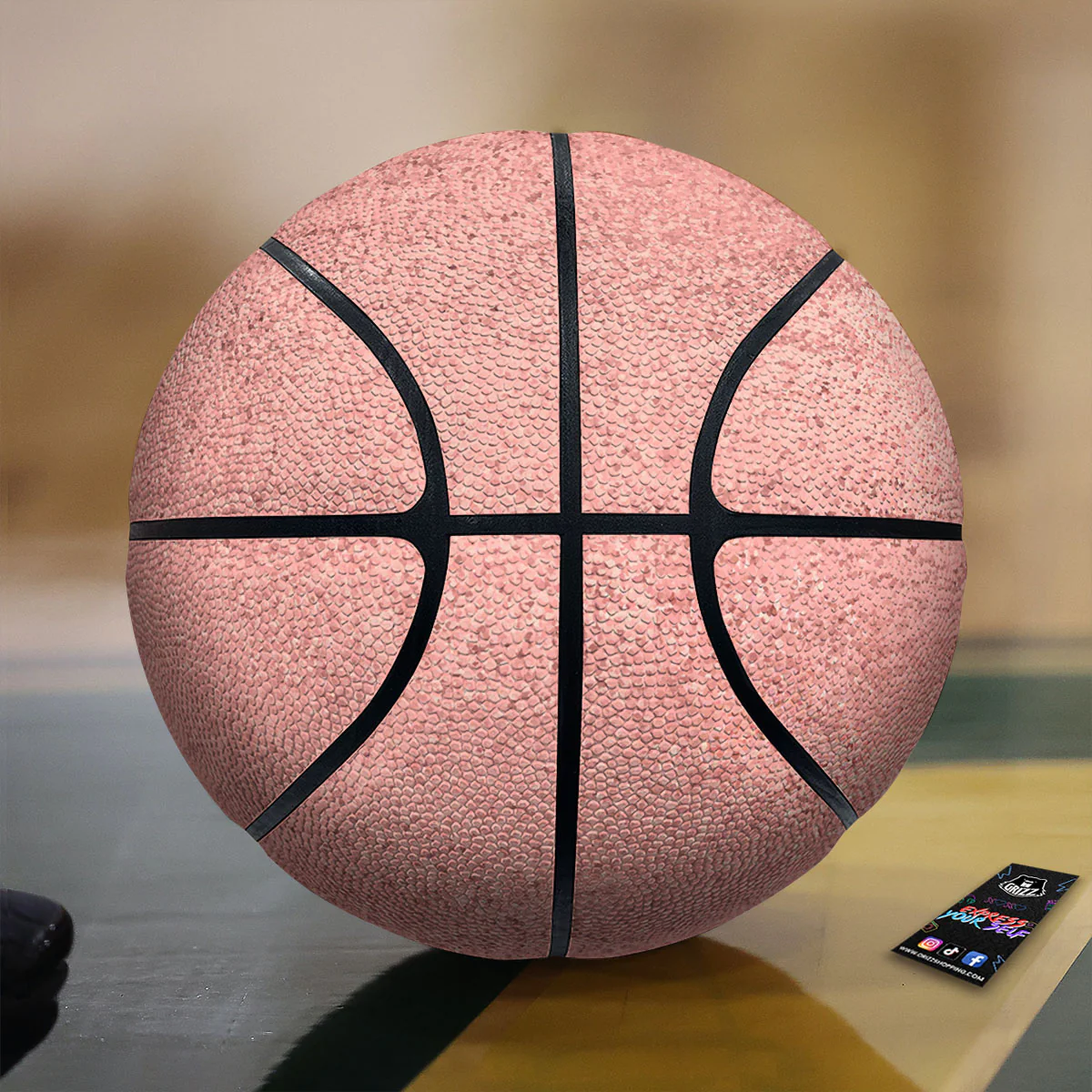Rose Gold Texture Print Basketball