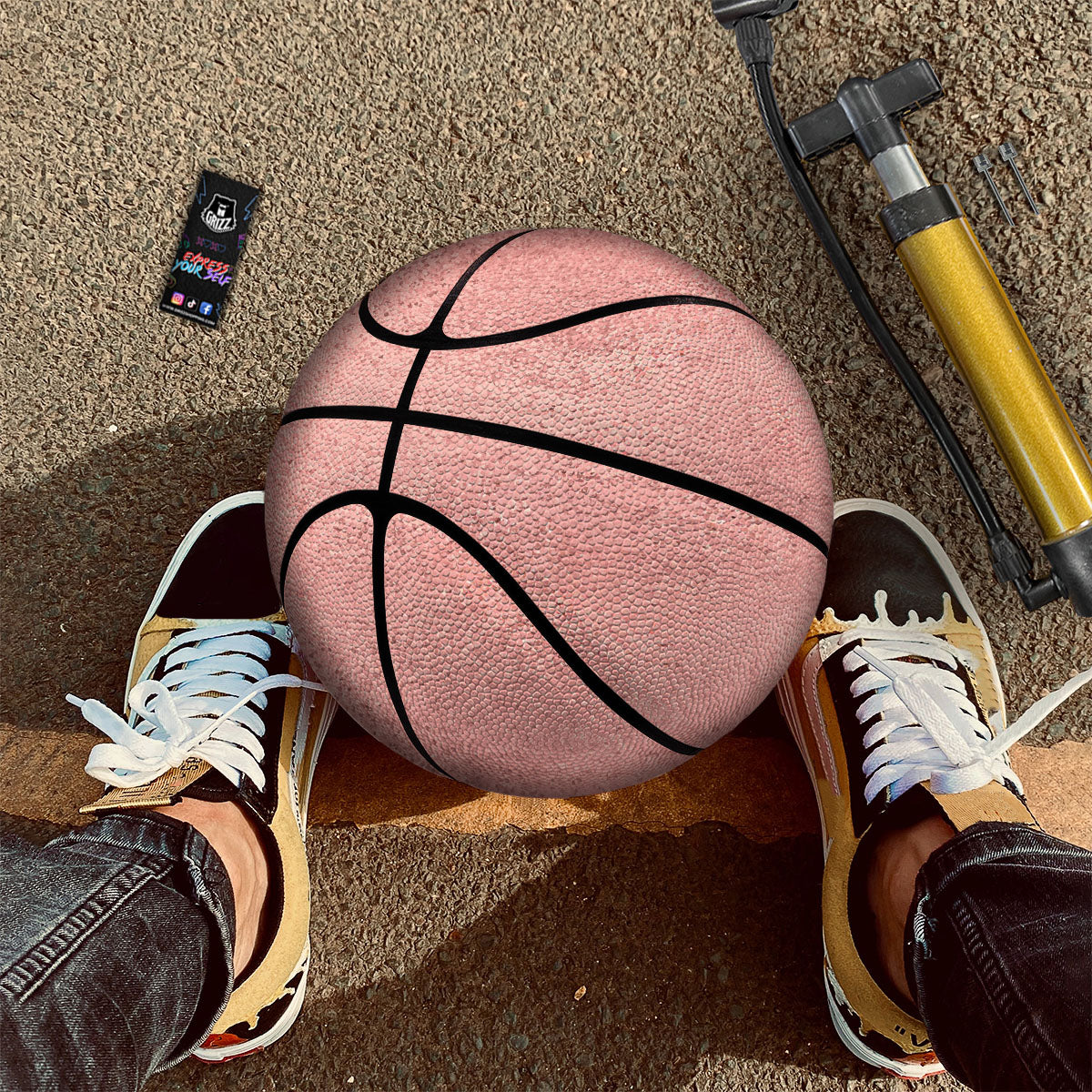 Rose Gold Texture Print Basketball - Image 2