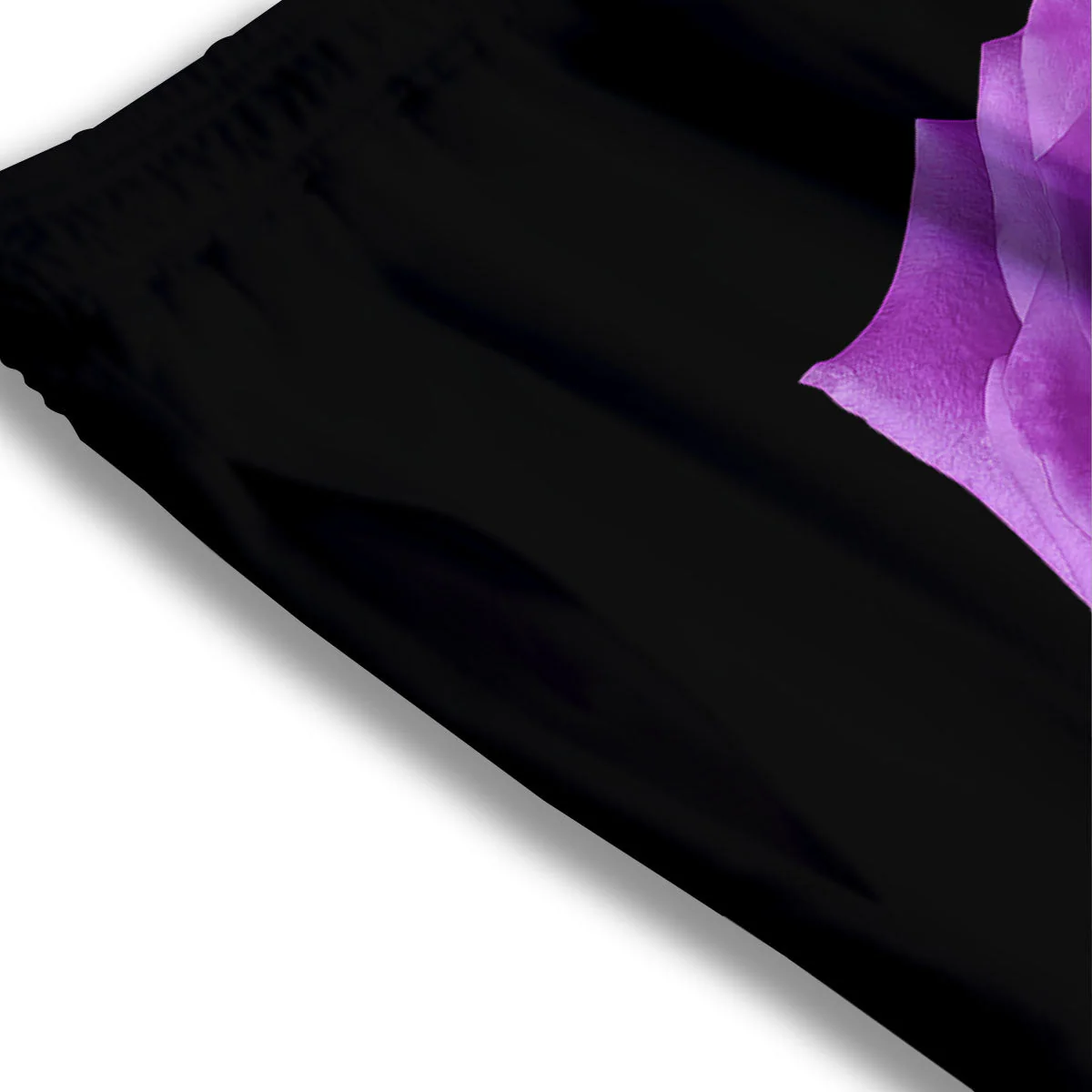 Rose Purple Dark Print Mesh Shorts - Image 3