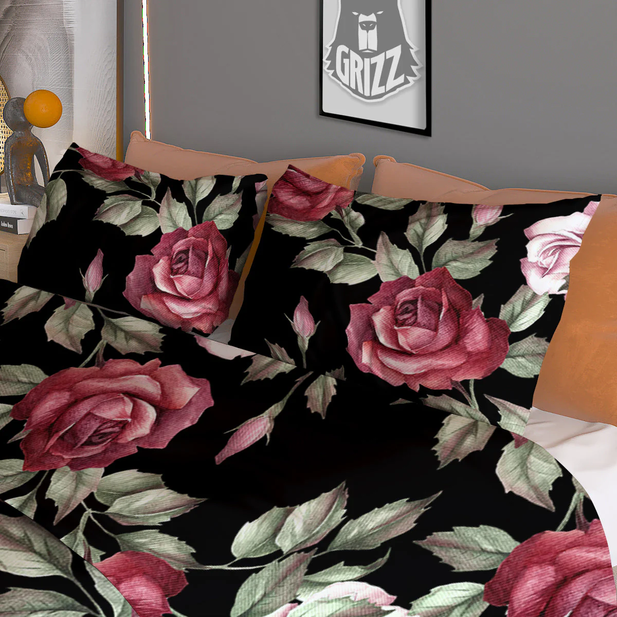 Rose Valentine's Day Print Pattern Duvet Cover Bedding Set - Image 3