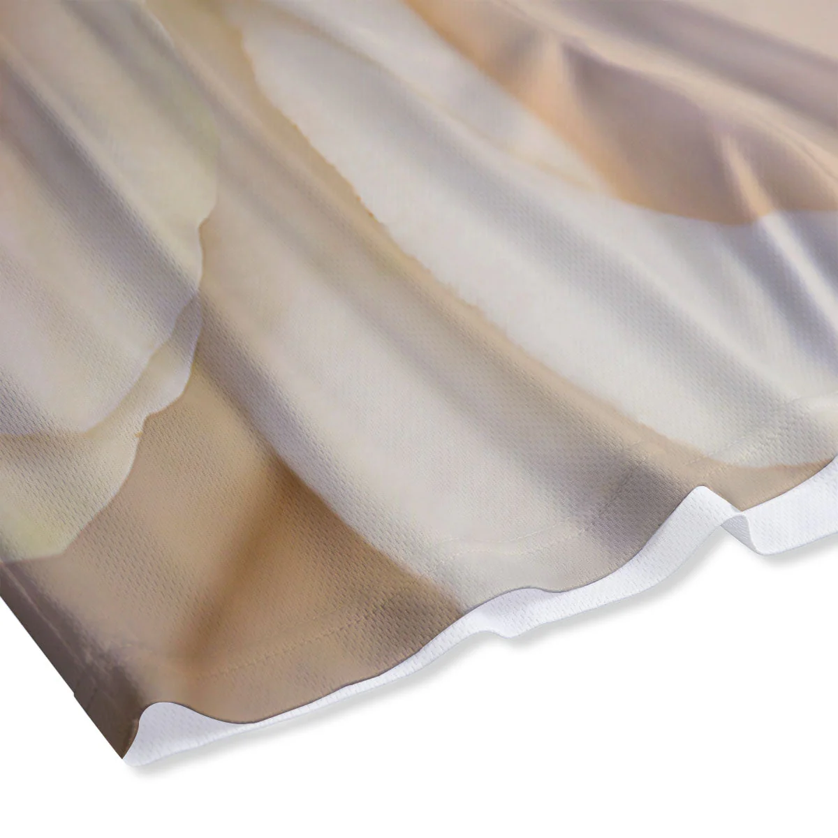 Rose White Print Mesh Shorts - Image 4