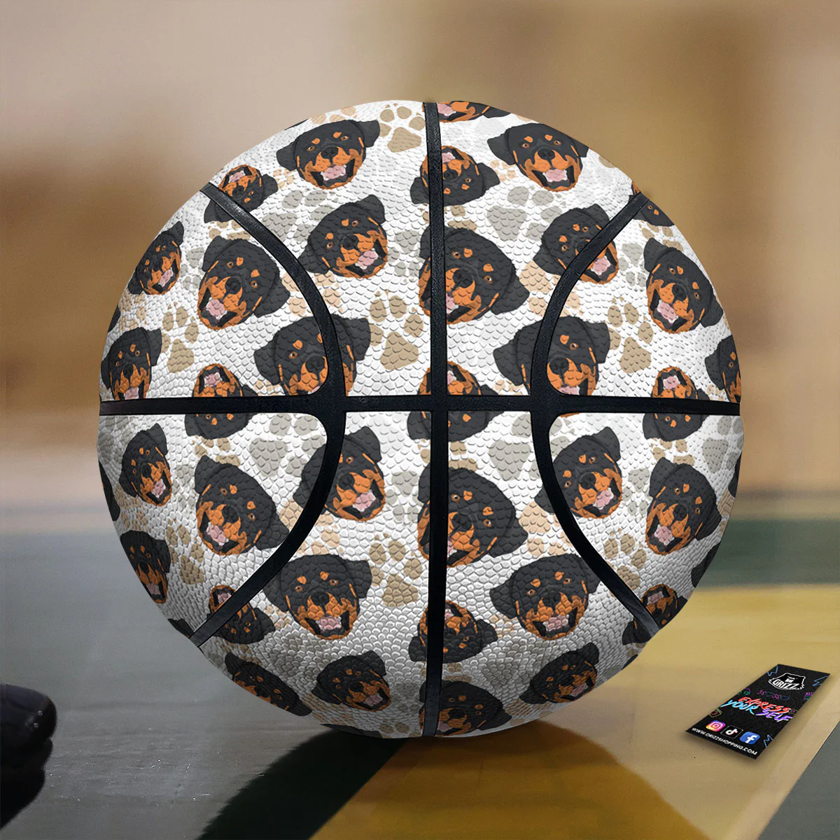 Rottweiler Print Pattern Basketball