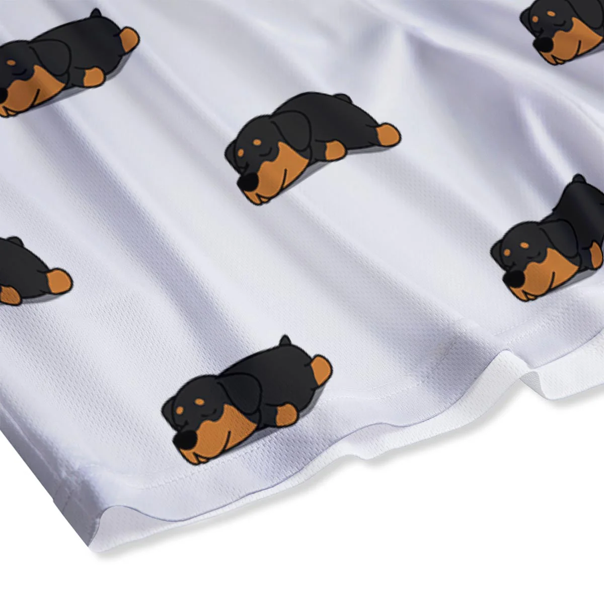 Rottweiler Sleeping Print Pattern Mesh Shorts - Image 4