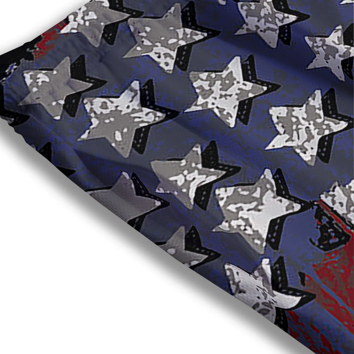 Rough American Flag Print Mesh Shorts - Image 3