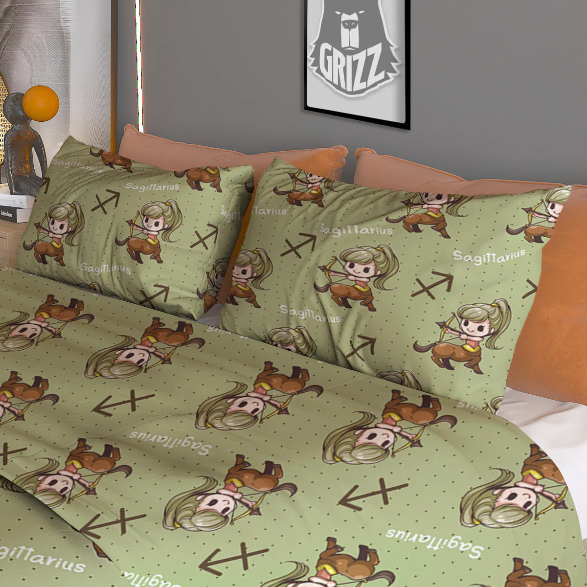 Sagittarius Cute Cartoon Print Pattern Duvet Cover Bedding Set - Image 3