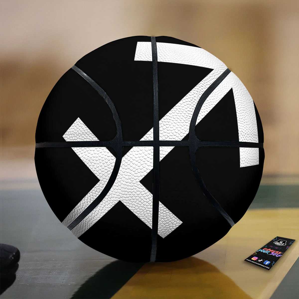 Sagittarius Sign White And Black Print Basketball