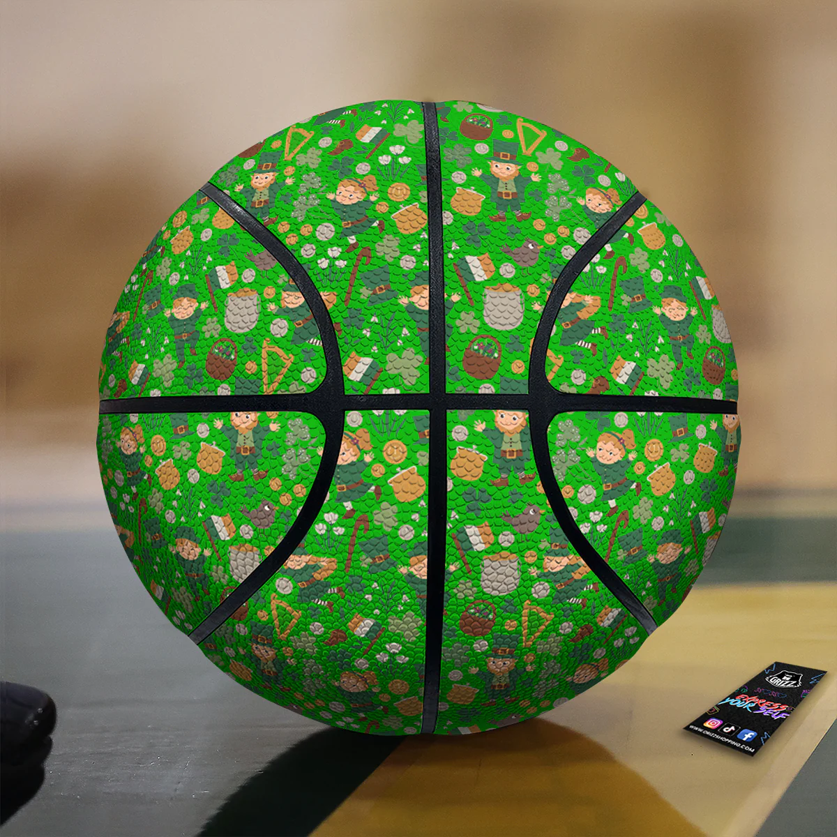 Saint Patrick's Day Cute Print Pattern Basketball