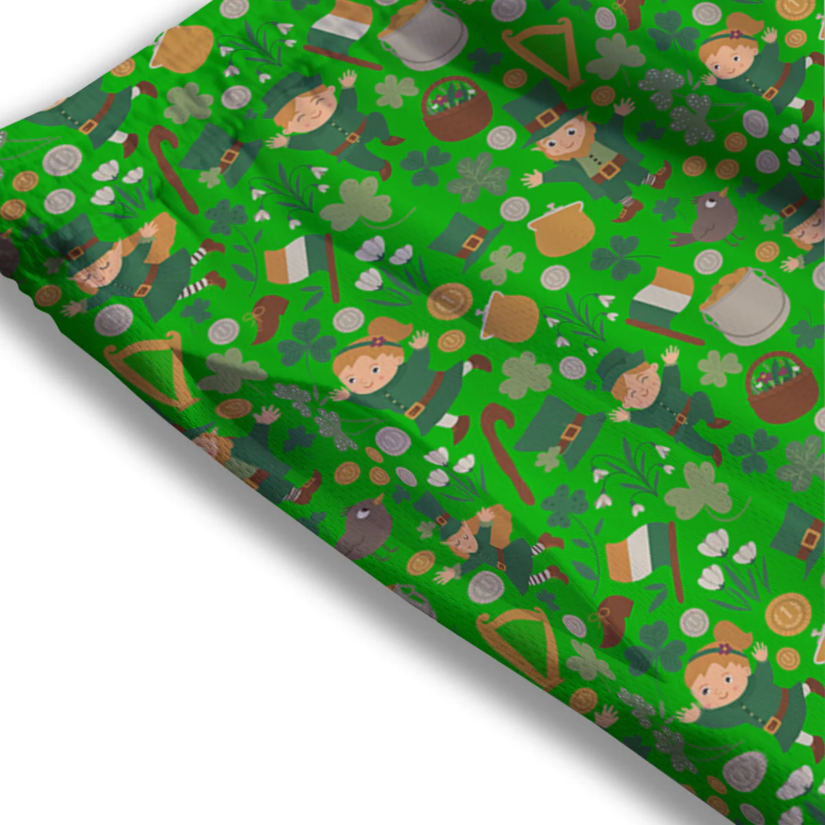 Saint Patrick's Day Cute Print Pattern Mesh Shorts - Image 3