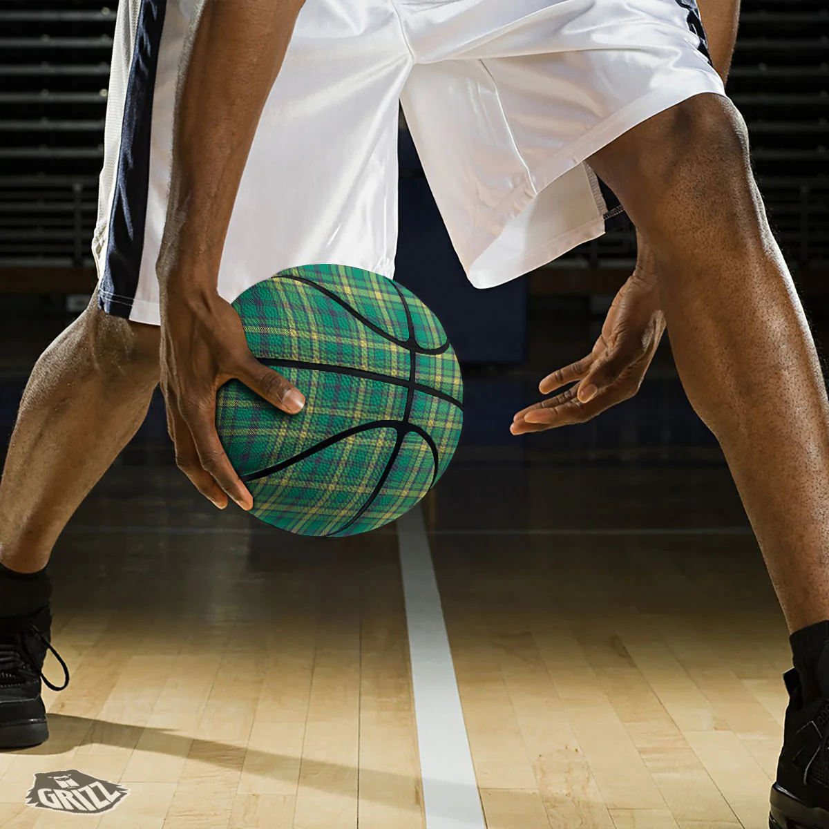 Saint Patrick's Day Irish Check Print Basketball - Image 3