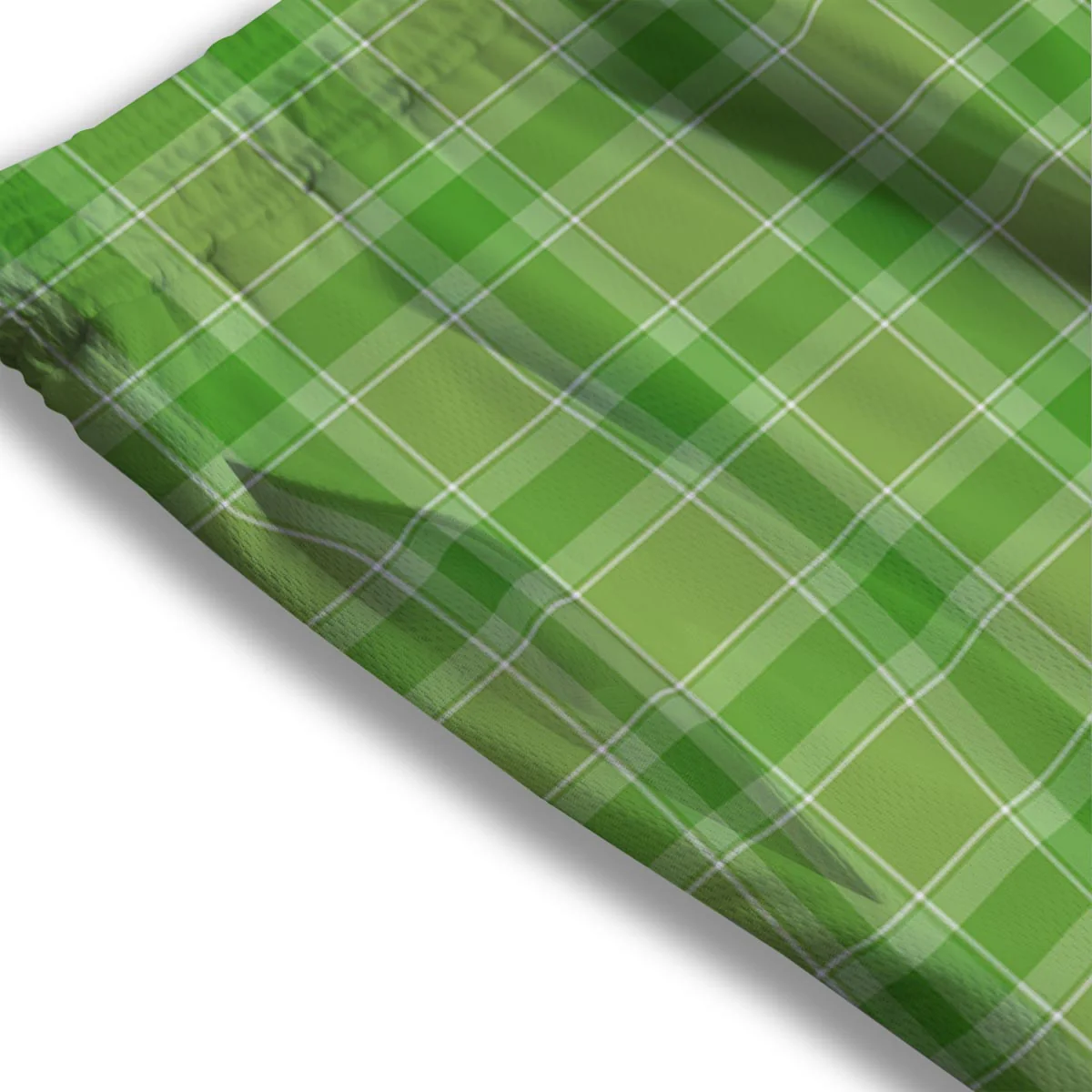 Saint Patrick's Day Shamrock Plaid Print Pattern Mesh Shorts - Image 3