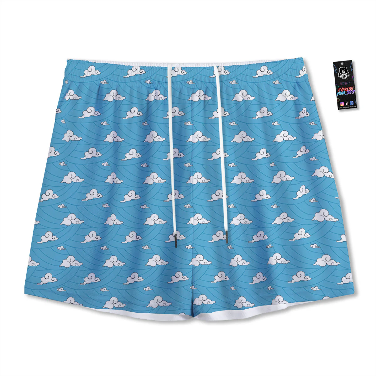 Sakonji Print Pattern Mesh Shorts