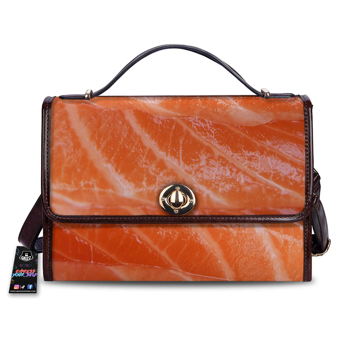 Salmon Print Women's Satchel Bag