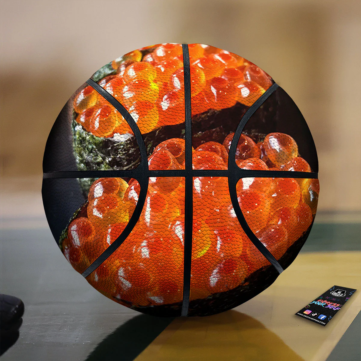 Salmon Roe Sushi Print Basketball