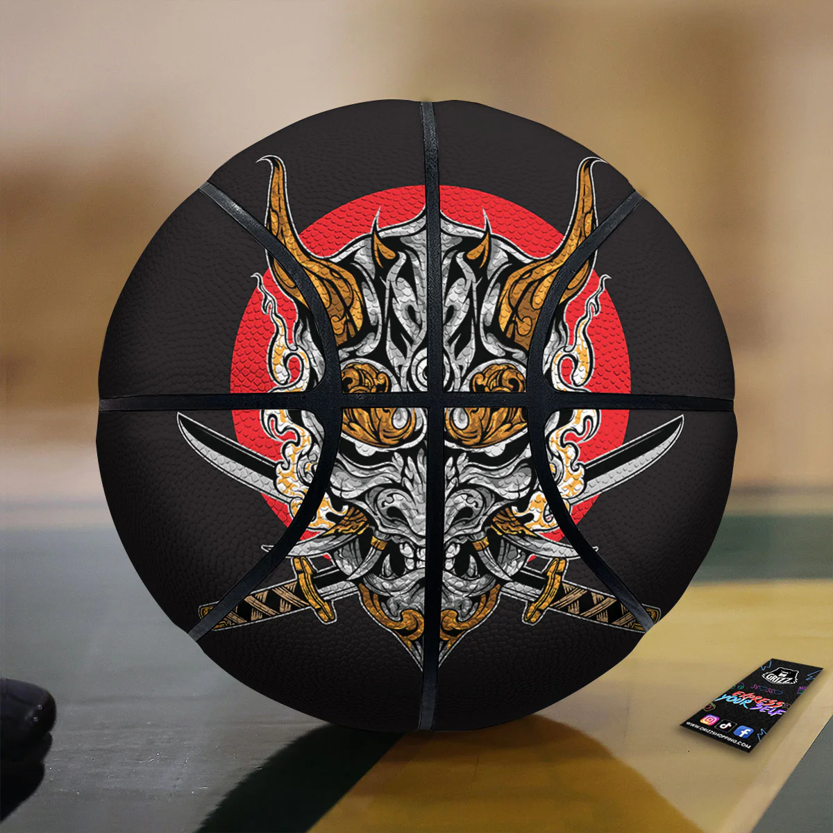 Samurai Demon Print Basketball