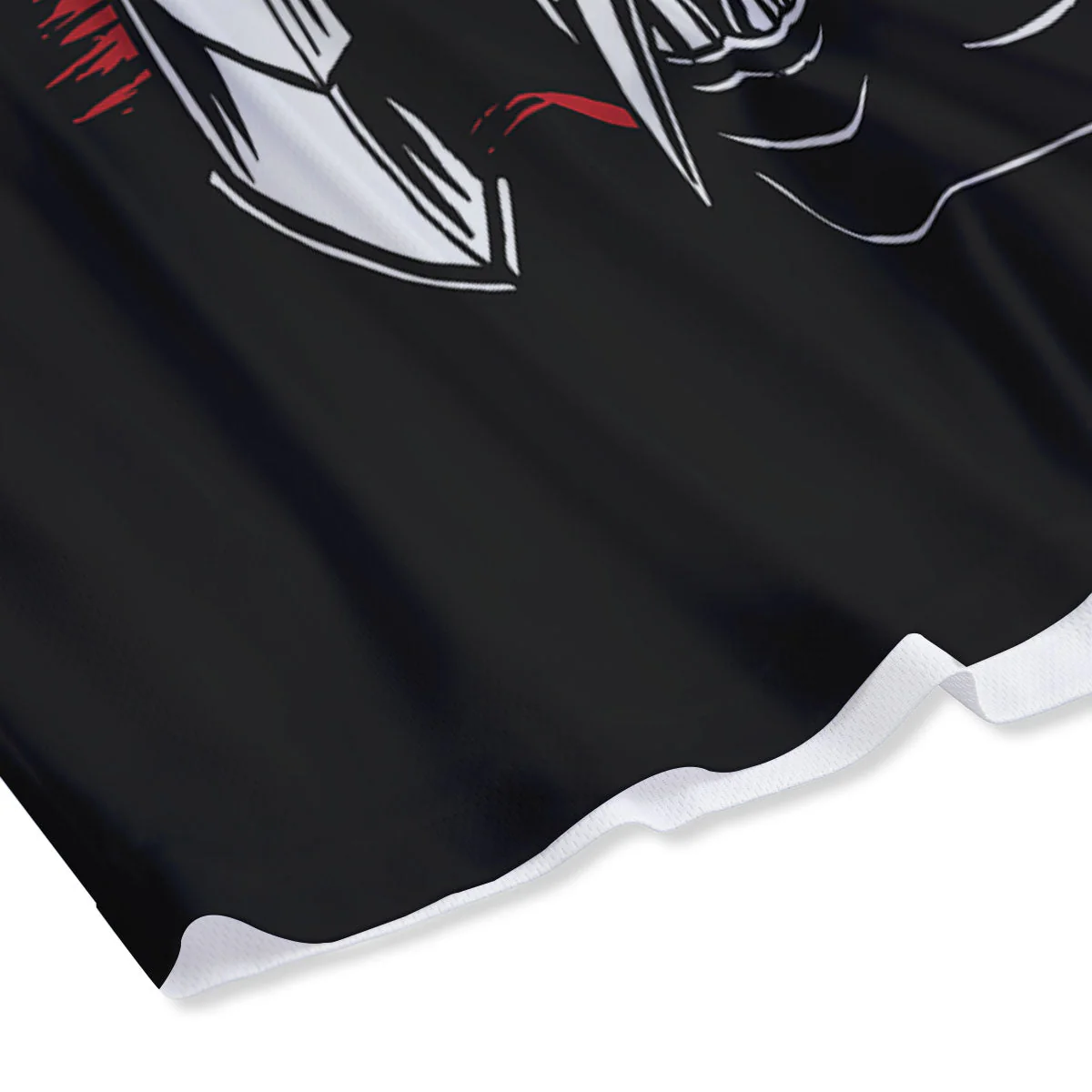 Samurai Mask Old Japanese Print Mesh Shorts - Image 4