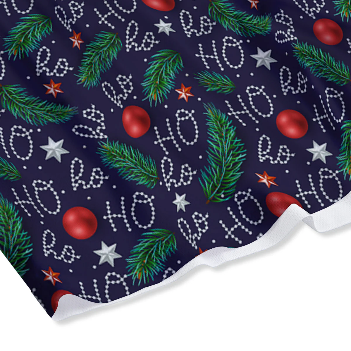 Santa Claus Laugh Christmas Hohoho Print Mesh Shorts - Image 4