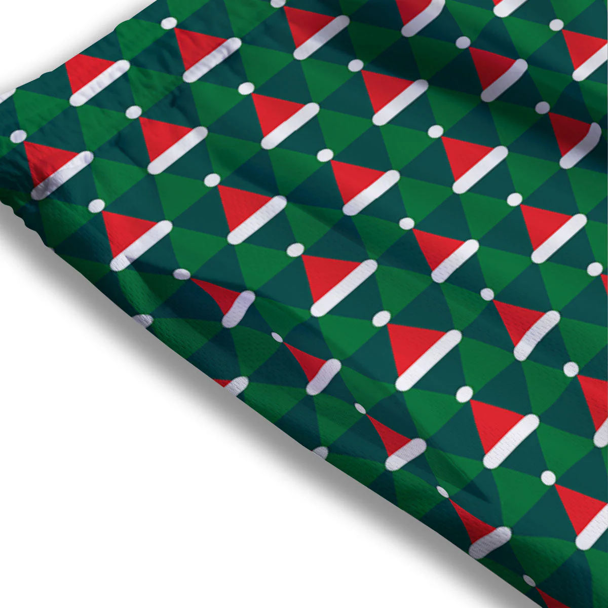 Santa Hats Christmas Print Pattern Mesh Shorts - Image 3