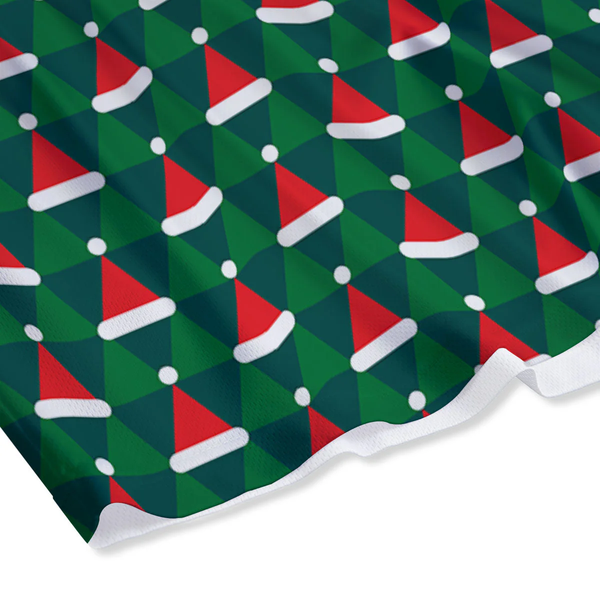 Santa Hats Christmas Print Pattern Mesh Shorts - Image 4