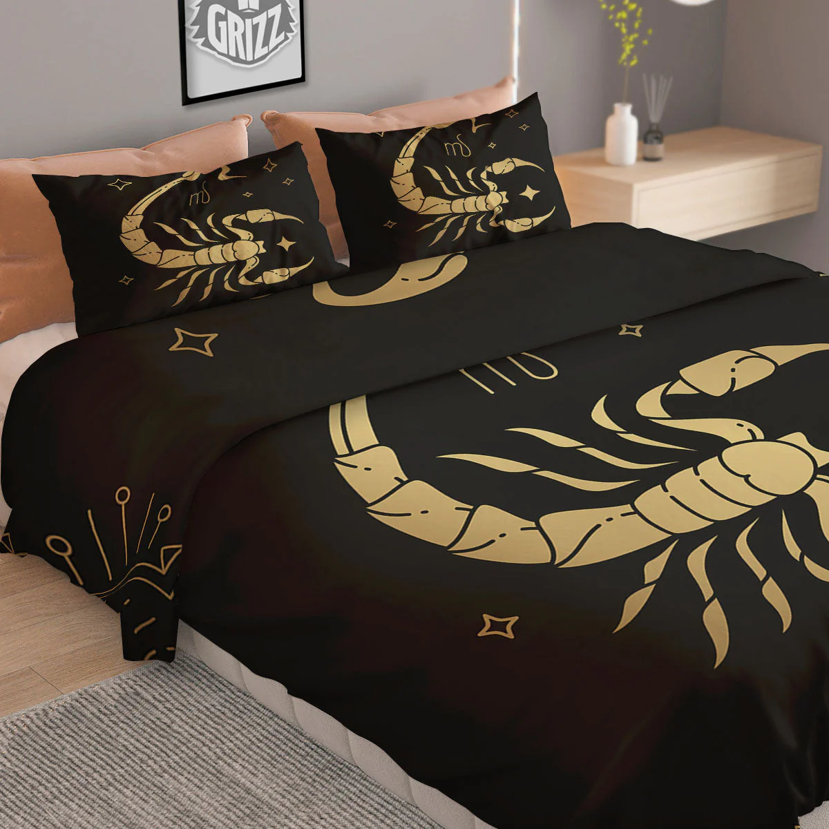 Scorpio Sign Astrological Print Duvet Cover Bedding Set - Image 2