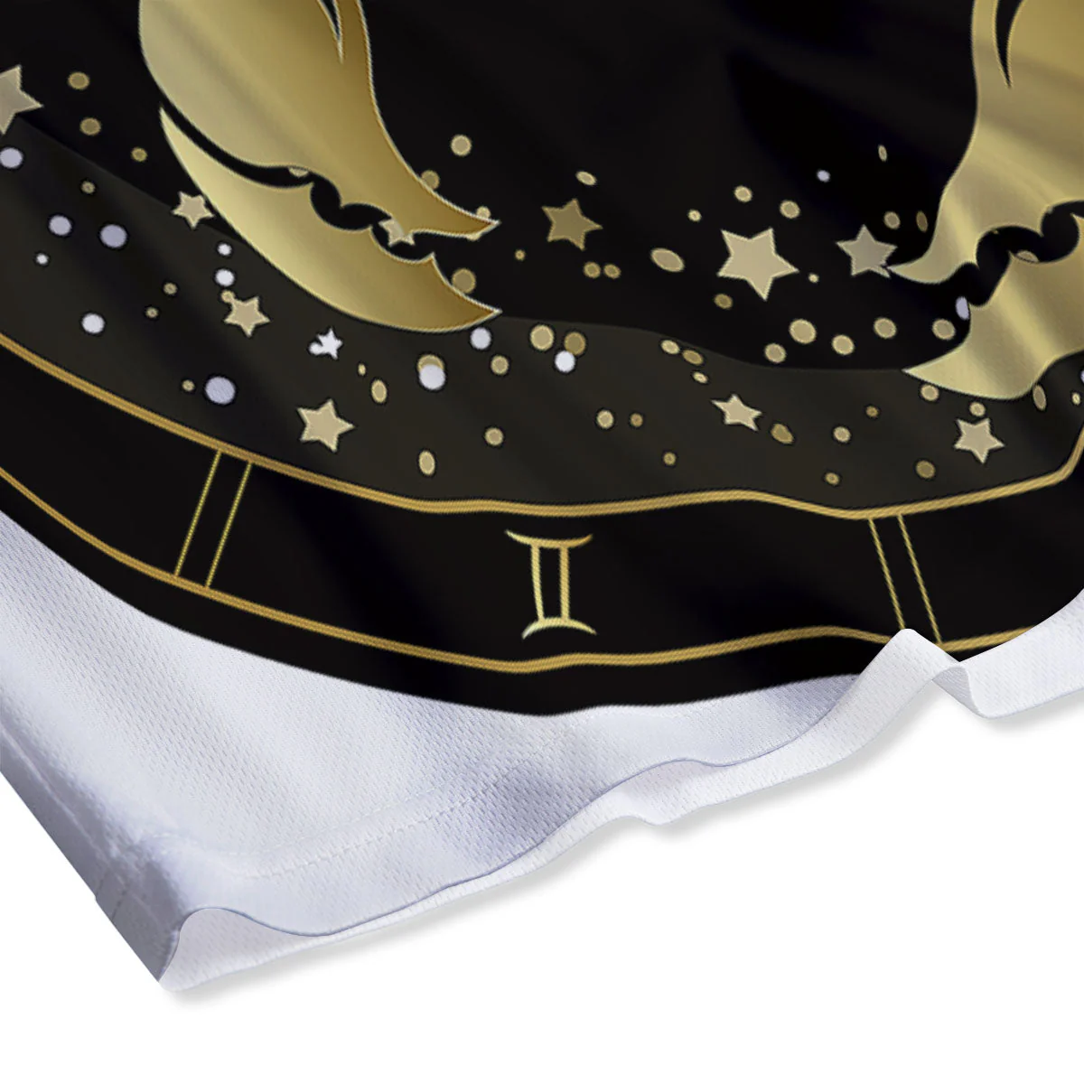 Scorpio Sign Black And Gold Print Mesh Shorts - Image 4