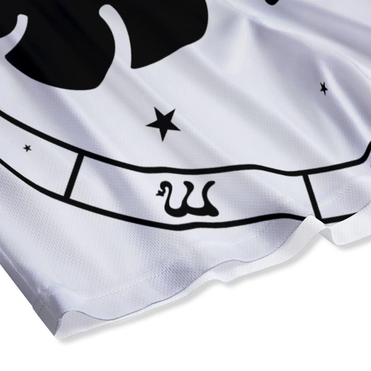 Scorpio Sign White And Black Print Mesh Shorts - Image 4