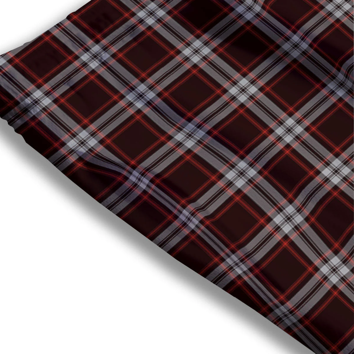 Scottish Plaid Grey Black And Red Print Mesh Shorts - Image 3