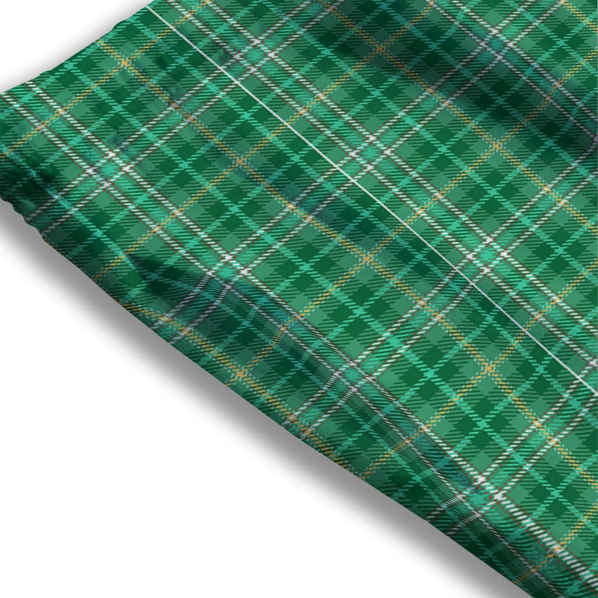 Scottish Plaid St. Patrick's Day Print Pattern Mesh Shorts - Image 3