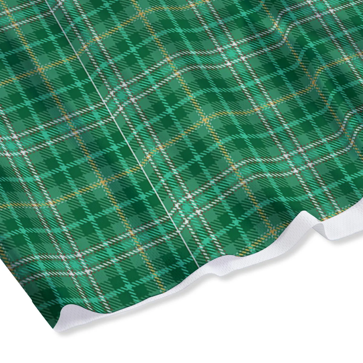 Scottish Plaid St. Patrick's Day Print Pattern Mesh Shorts - Image 4