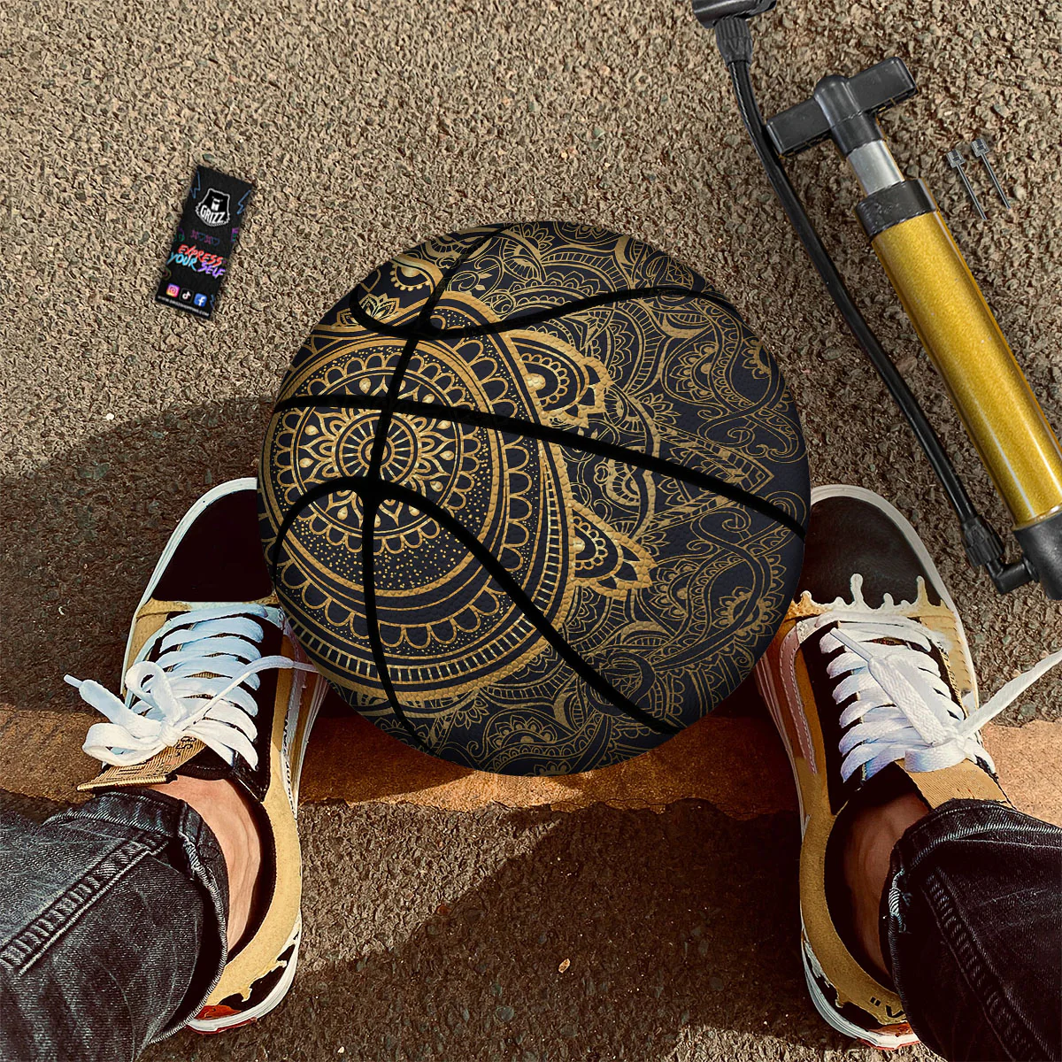 Sea Turtle Native Bohemian Print Basketball - Image 2