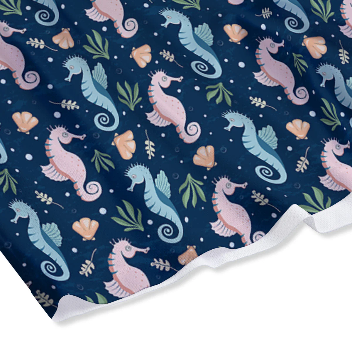 Seahorse Colorful Print Pattern Mesh Shorts - Image 4