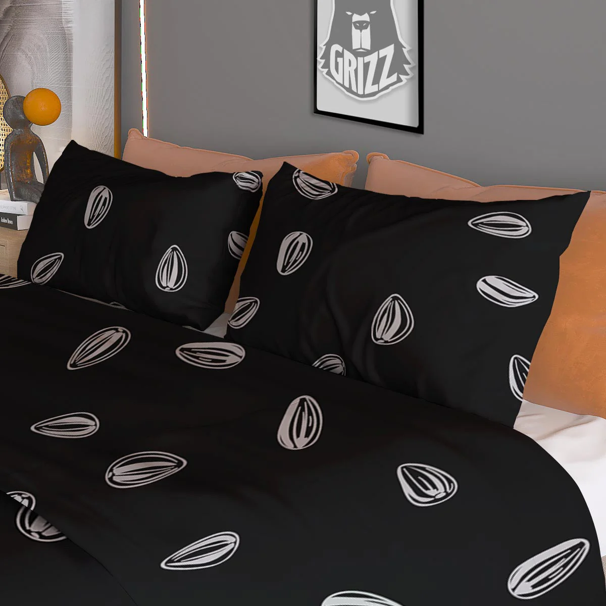Seeds Sunflower Print Pattern Duvet Cover Bedding Set - Image 3