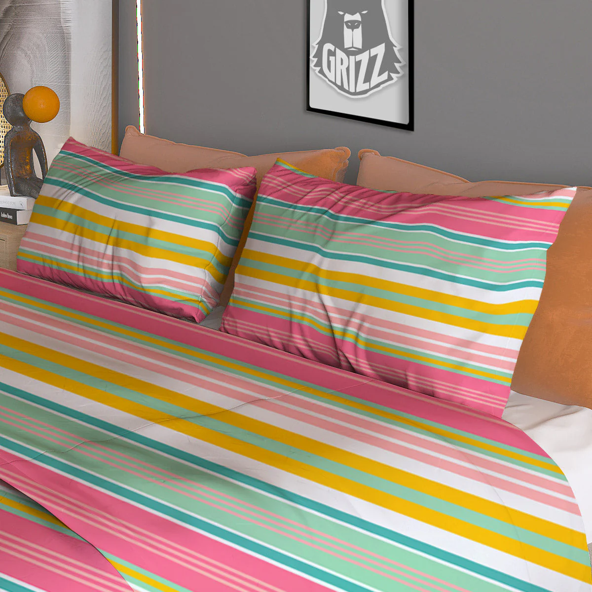Serape Blanket Colorful Print Pattern Duvet Cover Bedding Set - Image 3