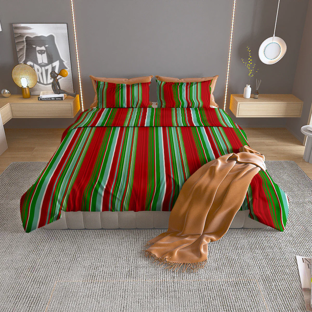 Serape Mexican Vintage Print Pattern Duvet Cover Bedding Set