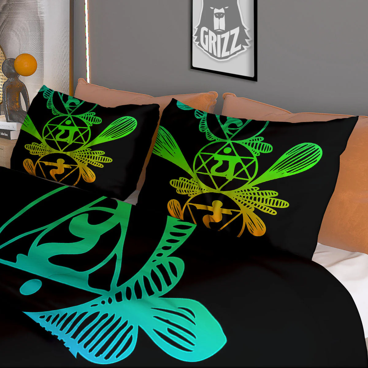 Seven Chakras Spiritual Print Duvet Cover Bedding Set - Image 3