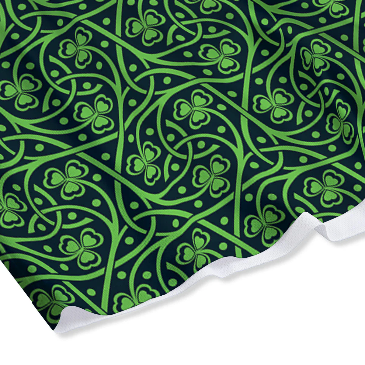Shamrock Irish Print Pattern Mesh Shorts - Image 4
