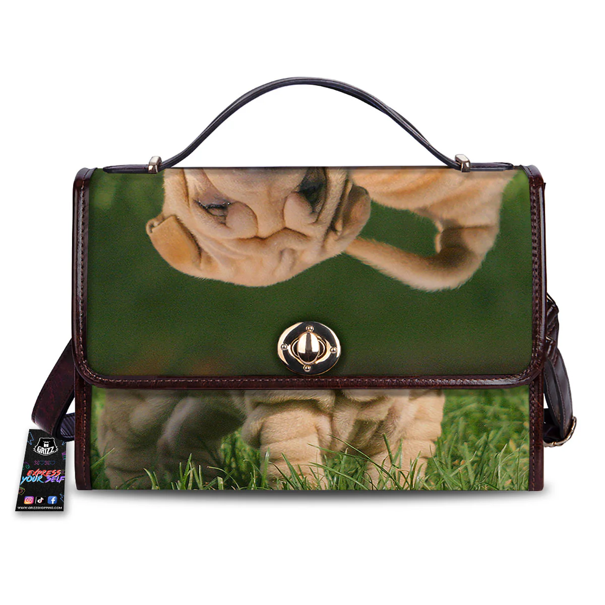 Shar Pei Vintage Print Women's Satchel Bag